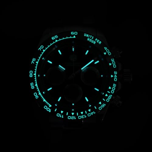 Image of watchdives Quartz Chronograph Watches, WD16500 Mens Wristwatch Japan VK63 Movement 39mm Sapphire Crystal Wristwatch 100M Waterproof Sport Watch for Men