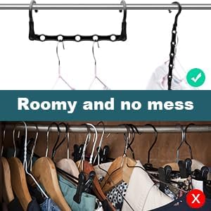 Miniatura 4 de Paquete de 6 organizadores de armario y almacenamiento más fuerte, artículos esenciales para dormitorio universitario para niñas y niños, perchas