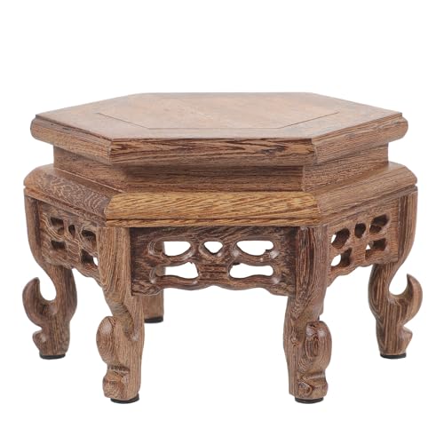 Présentoir en bois pour pot de fleur et ensemble de thé décoratif - 2