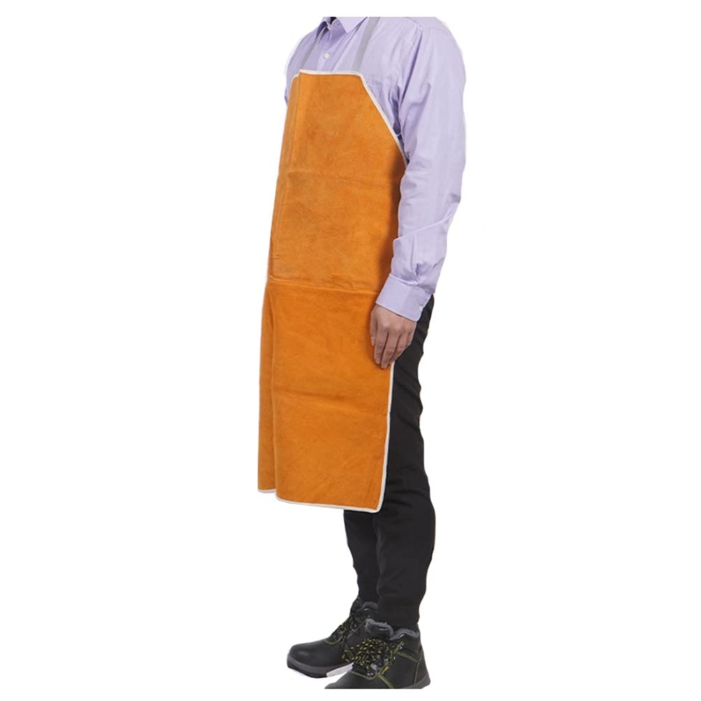 Saldatore Grembiule Grembiule da Lavoro for Saldatura in Pelle, Grembiule for Lavori Resistenti al Calore E Ignifugo Ignifugo, BBQ. Grembiule da Cucina Cucina