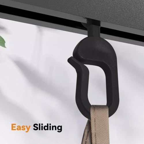 50-pcs Curtain Hooks for Mosquito Netting And Gazebo,Black Plastic Curtain Rings,Smooth Gliding Replace Gazebo Accessories Rail/track Hooks for Outdoor Hotel Tent Canopy Pergola Windproof Accessories - Image 2