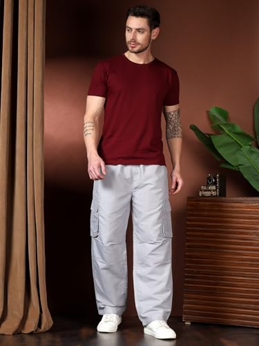 Image of KOTTY Men's Urban Style Relaxed Cargo Pants with Stylish Pockets and All-Day Comfort