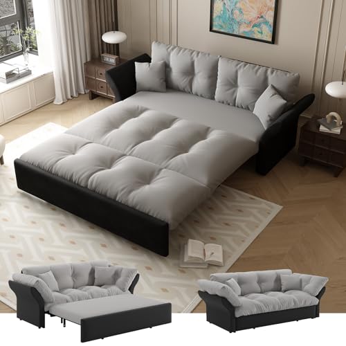 UPYOOE 74.8'' Pull Out Sofa Bed Queen, Convertible Sleeper Sofa...