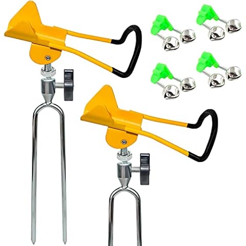 GMMG Angelrutenhalter Edelstahl Rutenhalter 360° Verstellbar Angelrute Ruten Halterung Cover