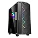 GameMax Black Diamond ARGB Boîtier Tour de Gaming ATX, connecteurs Aura mâle et Femelle à 3 Broches, Bande LED ARGB intégrée, Ventilateur ARGB 120 mm Inclus, Refroidissement à l'eau | Noir