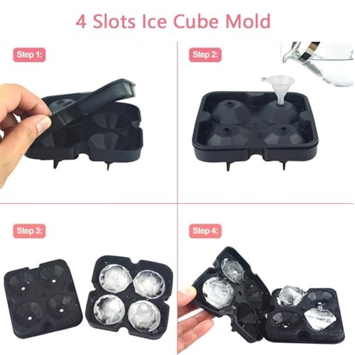 Molde para cubitos de hielo en forma de diamante con tapa miniatura 5