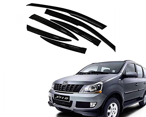 Image of Premium Non-Breakable Car Window Door Visor /Rain Guard /Wind Deflector Compatible for (Mahindra Xylo)