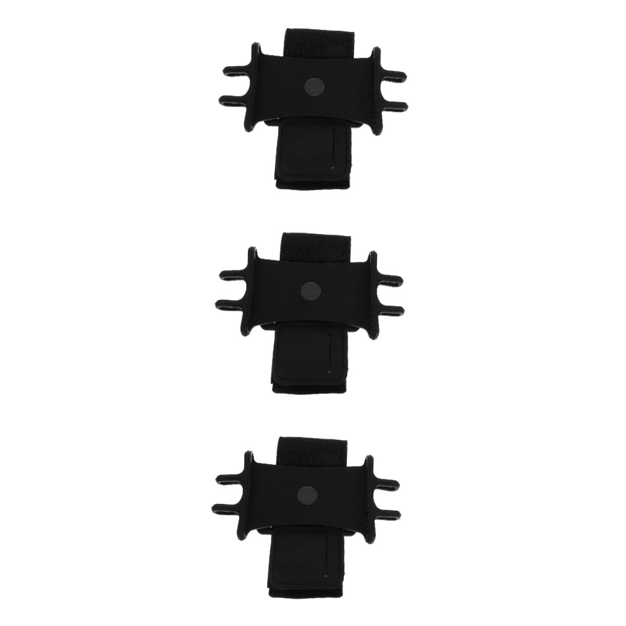 16 Pezzi braccialetto del cellulare polso del telefono porta cellulare da polso presa Cinghia del braccio per il telefono cinturino da polso per telefono nylon Black
