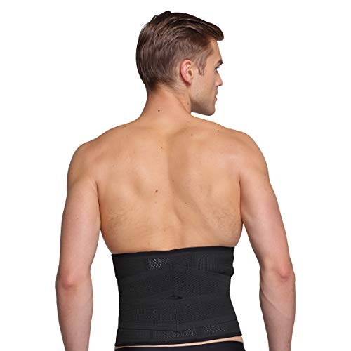 Men Waist Cincher Trimmer Trainer Belt Breathable Back Brace Belly Wrap2