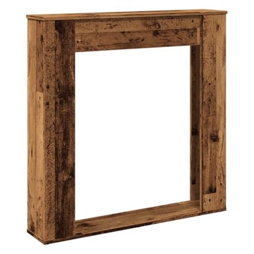 Revestimiento decorativo para chimeneas y estufas de leña, 100 x 20 x 100 cm, resistente al calor y duradero, diseño rústico