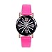Produktbild COOKDATE Damen Armbanduhr Analog Quarz Uhr Lederband Linie Analog Quarz Pink 11243
