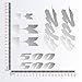 Kit autocollants compatibles avec Kawasaki GPZ 500 moto decal code 1150 (090 argent)