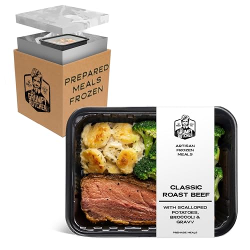 Grumpy Butcher Fully Cooked Roast Beef in Gravy, 4 Pack, 14 oz Ea...