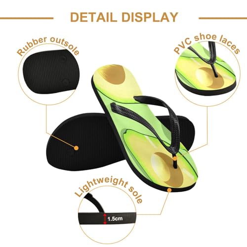 STAYTOP Green Avocado Flip Flops Sandals of Men's & Women's,Sandals Beach Slippers Shower Slides2