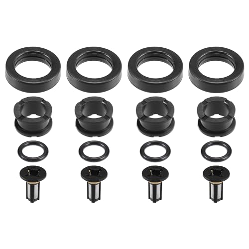 Partuto Fuel Injector Seal O Ring - Car O-Ring Rebuild Repair Kit - for Honda CRV 1999-2001 NBR Rubber Black - 4 Sets
