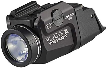 Streamlight 69424 TLR-7A Flex 500-Lumen Low-Profile Rail-Mounted Tactical Light, Includes High Switch Mounted on Light Plus Low Switch in Package, Battery and Key kit, Box, Black