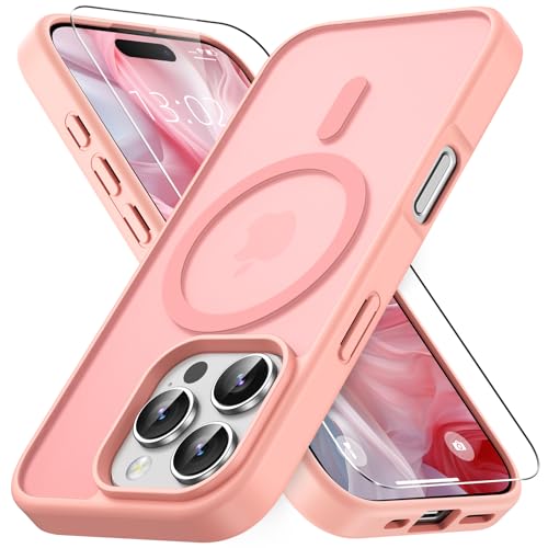 Coque iPhone 16 Pro antichoc rose évite les rayures avec sa vitre