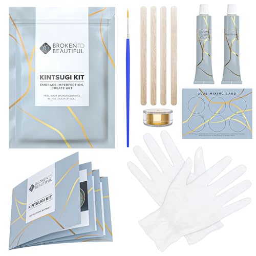 Kintsugi Repair Kit by Broken to Beautiful - The Artisan's Choice of Kintsugi Kit Japanese Gifts (Small - NEW)