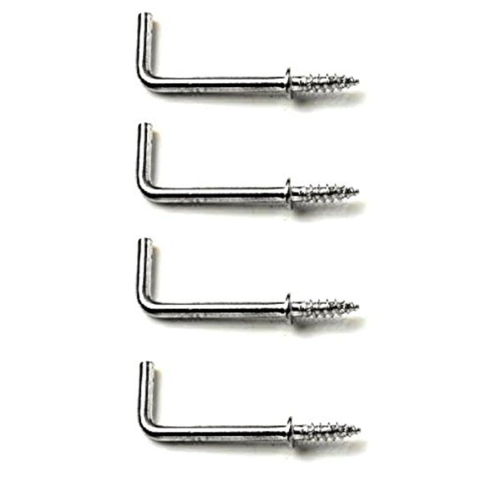 Merriway Chrome Plated Bh04454 (24 Pcs) Square Shouldered Dresser Hooks, 32 Mm (1.1/4 Inch) - Pack Of 24 Pieces