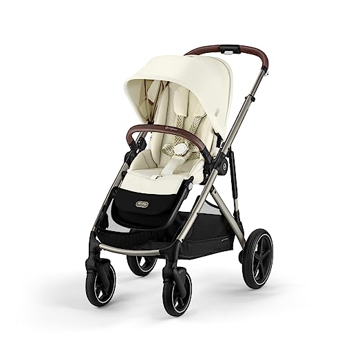 Cybex Gazelle S All-in-One Toddler and Baby Stroller with Over 20 Modular Configurations, Ergonomic Near-Flat Recline, Shopper Basket, and Compact Fold, Seashell Beige