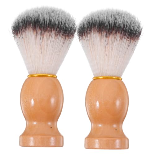 Healeved Ergonomic Handle Beard Brush Set Soft Bristle Shaving Tool for Men's Grooming Facial Cleansing