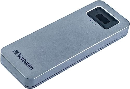 Verbatim Fingerprint Secure SSD USB 3.2 Gen 1 1TB Grey Executive,...