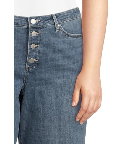 NYDJ Women's Plus Teresa Wide Leg Jeans with Exposed Button Fly4