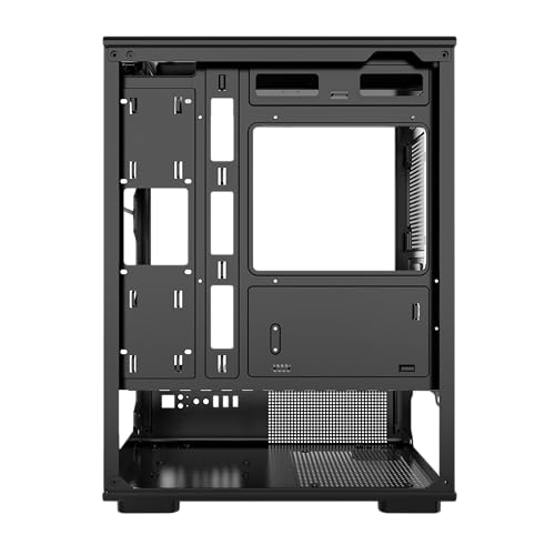 Image of Circle Gladius M1 Mid- Tower Computer Case | Gaming Cabinet - Black| Support M-ATX, ITX | Pre- Installed 3 x 120mm Front and 1 x 120mm Rear RGB Mirror Fans