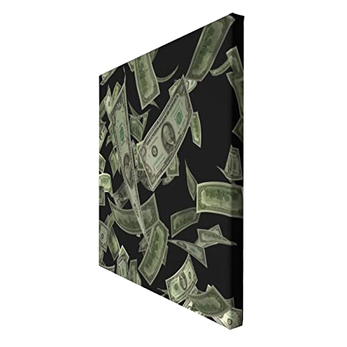 Impression sur toile dollar 30,5 cm sans cadre, texture premium pour déco murale