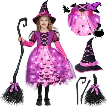 Disfraz de Bruja con Tutú y LED para Niñas 3T miniatura 3