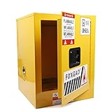 12 Gallon Safety Fireproof Flammable Chemicals Storage Cabinet Leak-proof Bins Standard Safety Cabin