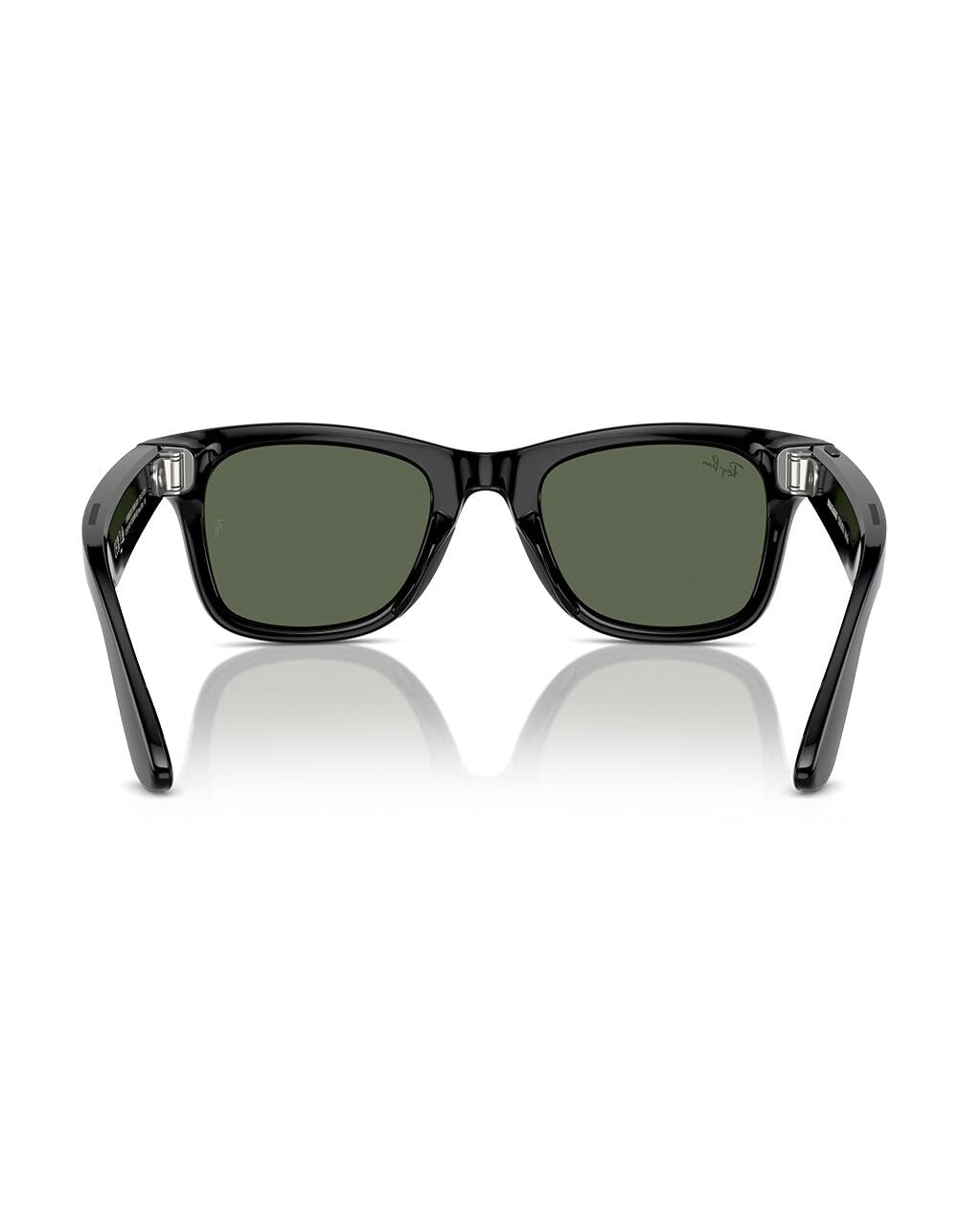 Ray-Ban Meta RW 4006 Wayfarer Sonnenbrille, Unisex, Schwarz/G-Grün, klassisch, 50/22/150