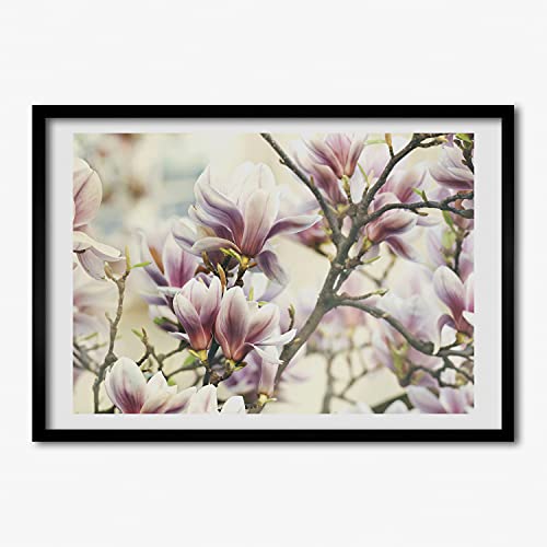 Cadre photo magnolia 70x50 cm Tulup pour créer une ambiance zen dans votre salon