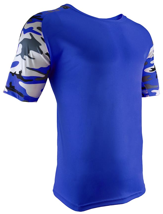 Epic Youth Cool Performance Camo Sleeve Jersey T Shirt (13- Colors Avaliable)