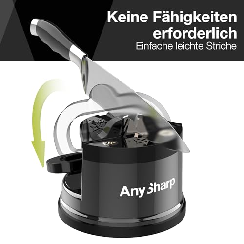 AnySharp Pro Metal Messerschärfer, PowerGrip-Saugfuß, Wolfram – Ansicht 2