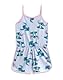 Disney Hellblauer ärmelloser Lilo & Stitch-Spielanzug für Mädchen | Lässiges Sommeroutfit mit Stitch-Charakter-Print | Elastischer Bund mit Taschen | Cartoon-Kleidung für Kinder
