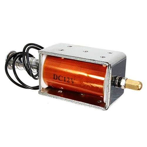 EsportsMJJ DC 12V 35Mm Largo Movimiento Empuje Solenoide Pequeño Imán Eléctrico Electromagnético