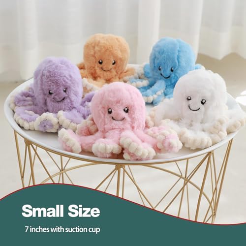 Image of DENTRUN Octopus Plush Toy, Cute Stuffed Animal in 5 Colors 4 Sizes for Gift | 7 /16 /24 /32 inch sizes, 5 vibrant colors, soft plush sea animal, giant gift for all ages, birthday /Xmas /Halloween