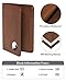Stouchi AirTag Passport Holder, RFID Passport Holder with Airtag Slot, Multiple Passport Wallet Cover for Men, Leather Passport Case, Anti-Lost Waterproof Travel Accessories, Brown