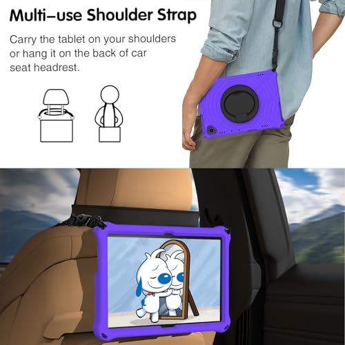 Coque Huawei MediaPad T5 10.1 incassable violette pour sécuriser la tablette enfant