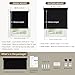 SUNOFF Cordless Blackout Roller Shades Blinds for Windows Free-Stop,Pull Down Room Darkening with Valance,Thermal Insulated Woven Fabric Window Door Blinds for Home,Office,Black 20" W x 72" H