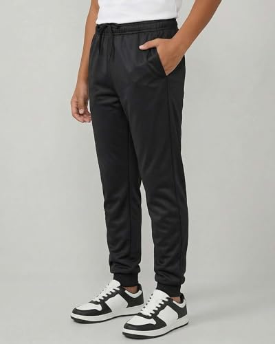 Image of Real Essentials 3 Pack: Boys' Athletic Jogger Sweatpants - Kids Teens Youth Active Sports Pants with Pockets (Sizes 5-18)