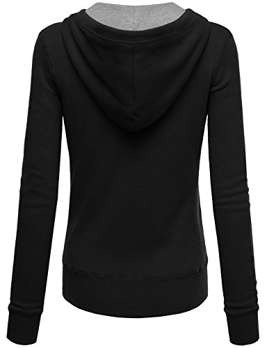 Sudadera con capucha YALI color puro con cremallera de bolsillo antirrobo 2