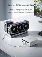 MINIS FORUM UM880 Plus Mini PC, AMD Ryzen 7 8845HS(8C/16T, bis zu 5.1GHz), 16GB DDR5-RAM, 512G B SSD, Radeon 780M Grafik, OCuLink, Triple Display, 8K@60Hz,5xUSB Port,Wifi6e – Ansicht 6