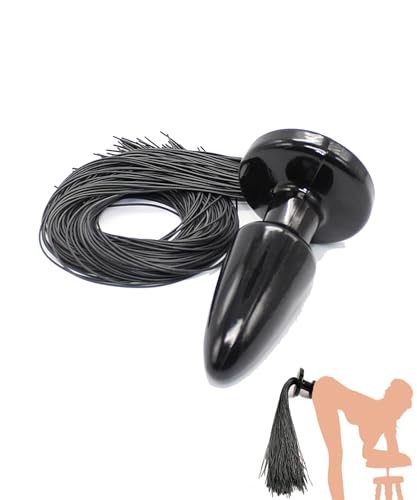 Erotik Analplug mit Long Pony Tail Verworrene Pferd Pferdeschwanz Sex Toys Analtoy aus Silikon Anal Buttplug Erotik Cosplay BDSM Sexspielzeug Verführerischer Analplug für sie und ihn