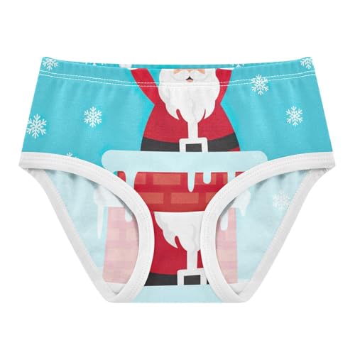 Cartoon Santa Claus Blue Toddler Underwear Custom 2t Cotton Panties for Girl Animal Underpants Briefs