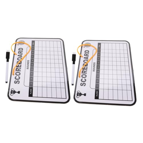 2 pcs tablero marcador golf doble cara con marcadores miniatura 1