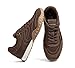 LUCKY STEP Women's Retro Walking Shoes Tennis Non Slip Platform Trainers Fashion Sneakers Work Shoes(Dark Brown,8)