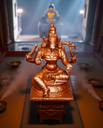Image of Goddess Varahi Murti Copper Idol - 1.5 in - Pack of 1