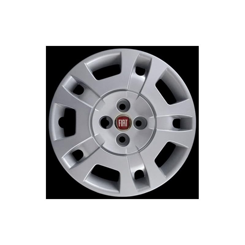 Kit di 4 copricerchi adattabili - per FIAT IDEA (LOGO ROSSO) - diametro 15" - non originali